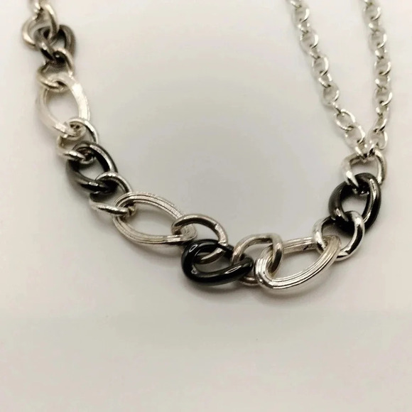 Dana Buchman Silver Tone Link Chain Lobster Clasp Necklace 18" - Picture 1 of 6